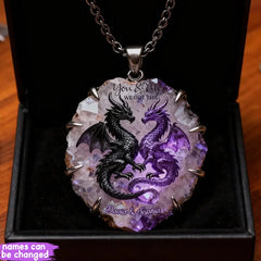 You & Me We Got This - Personalized Couple Shaped Metal Pendant Necklace